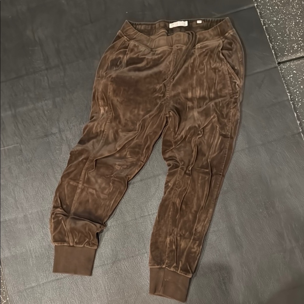 Vince woman's  Brown Velvet sweat Pants 2 (sm)